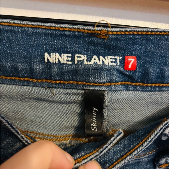 Nine planet distressed skinny jeans size 7 - Picture 2 of 4